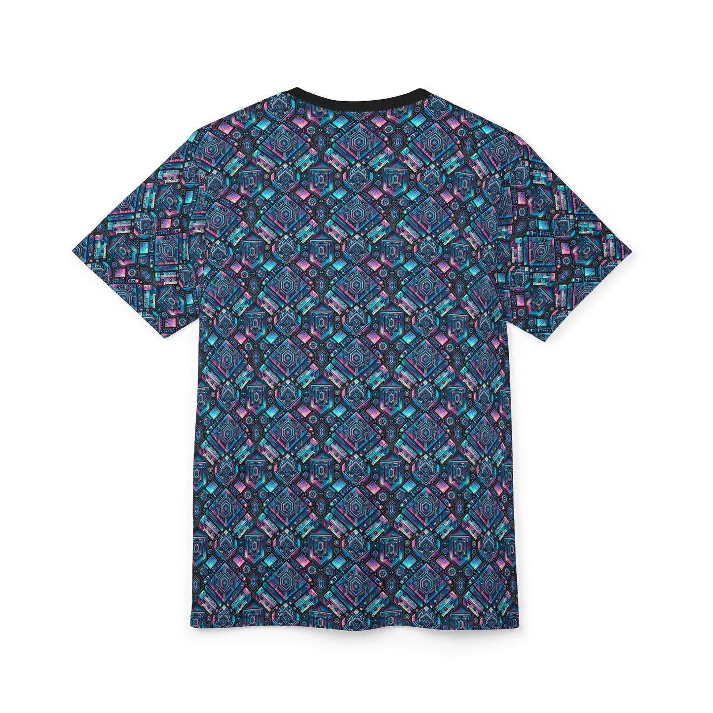Digital Dreamland Futuristic Tech Aesthetic Unisex Cut & Sew Tee - 8404 Design-46