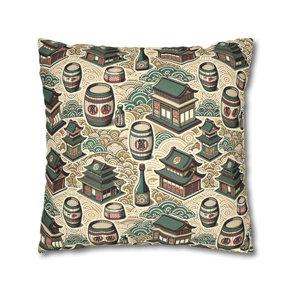 Cultural Artisanal Fusion Contemporary Cultural Elegance Faux Suede Square Pillowcase - 8404 Design-68