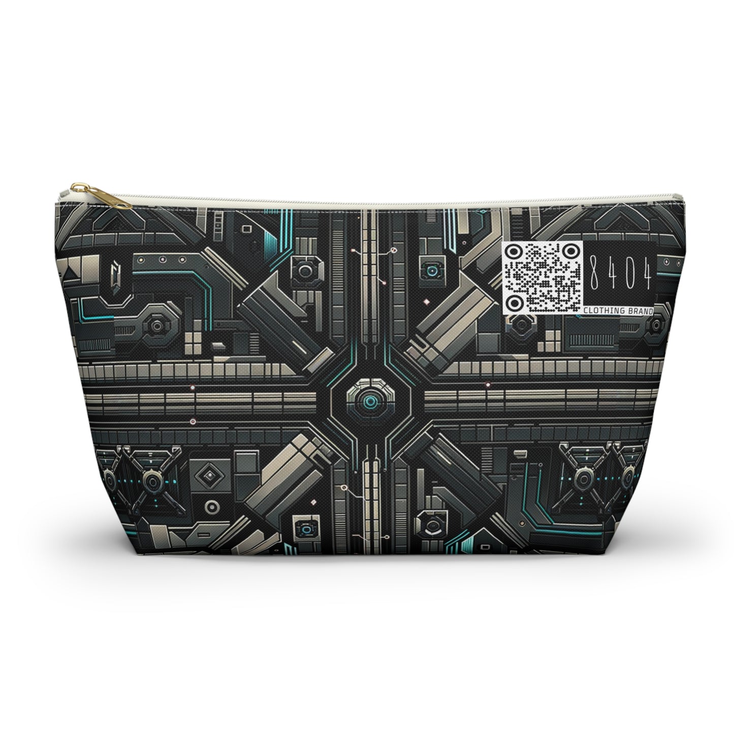 Tech Noir Futuristic Tech Aesthetic with a Dark Twist Accessory Pouch W T-bottom - 8404 Design-59