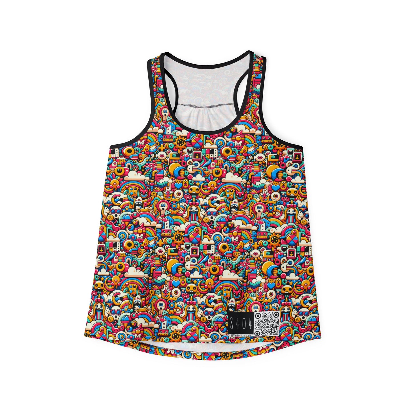 Neon Pop Playful Pop Culture Mashup Women's Tank Top - 8404 Design-62