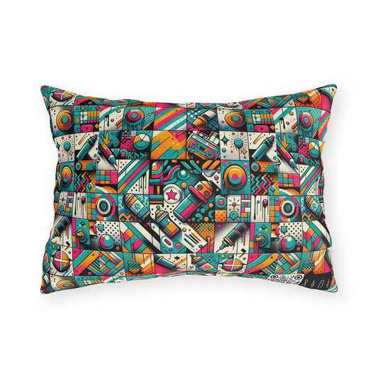 Graffiti Fusion Modern Street Art Fusion Outdoor Pillow - 8404 Design-58