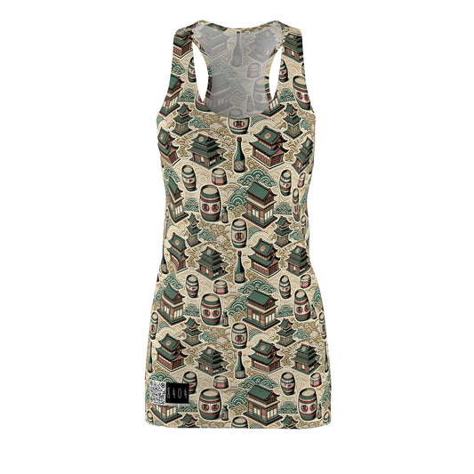 Cultural Artisanal Fusion Contemporary Cultural Elegance Women's Cut & Sew Racerback Dress - 8404 Design-68
