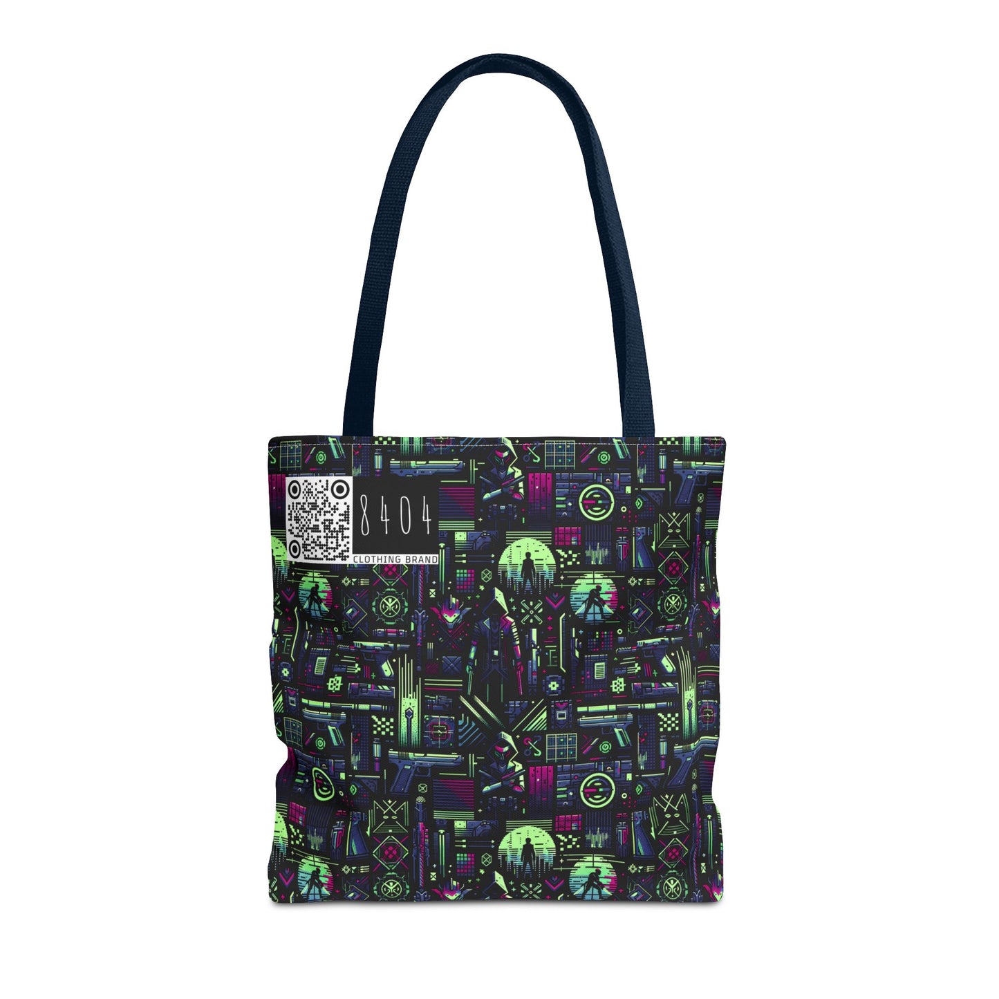 Tech Noir Futuristic Cyberpunk Tote Bag - 8404 Design-63