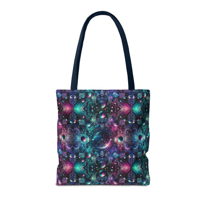 Galactic Hues Tech-Forward Cosmic Fusion Tote Bag - 8404 Design-59