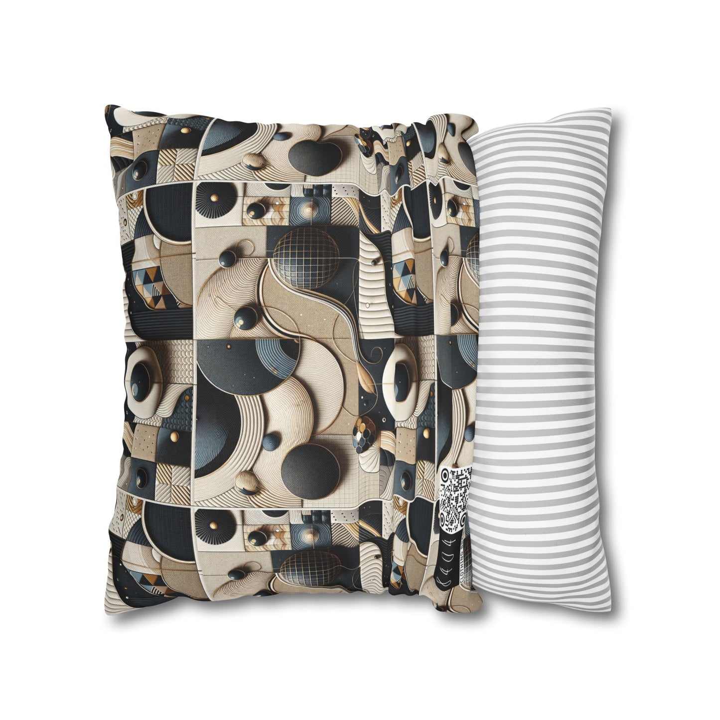 Tech-forward Luxe Streetwear Tech Luxe Fusion Spun Polyester Square Pillowcase - 8404 Design-71