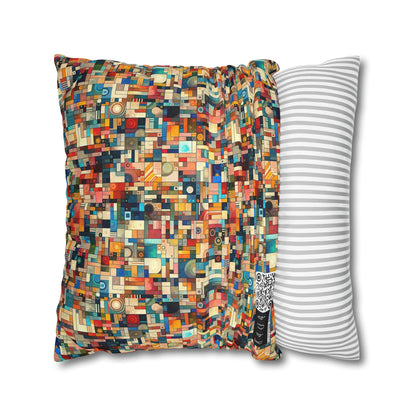 Digital Artistic Expression Artistic Streetwear Spun Polyester Square Pillowcase - 8404 Design-46
