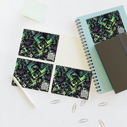 Tech-Tonal Graphics Tech-Forward Streetwear Sticker Sheets - 8404 Design-62