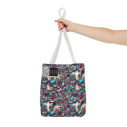 Urban Graffiti Fusion Eclectic Street Art Meets Modern Tech Culture Tote Bag - 8404 Design-50