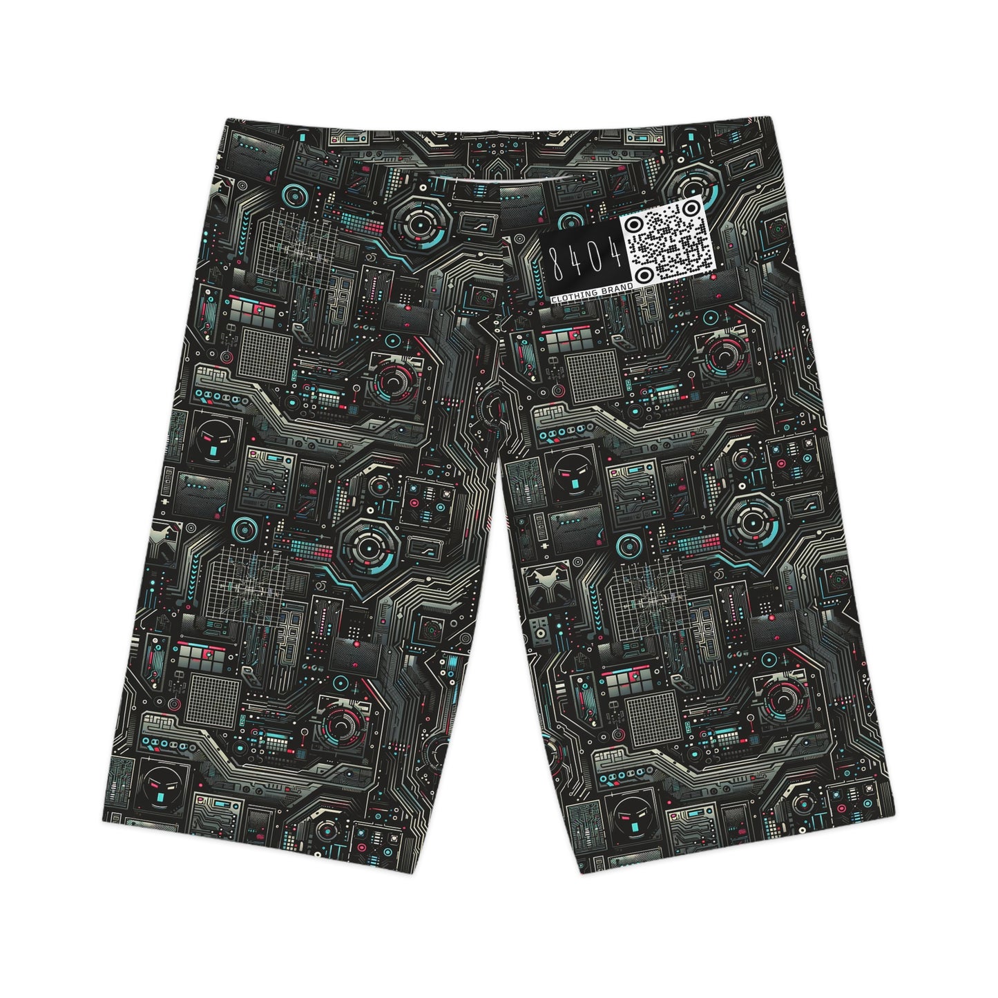 Tech Noir Aesthetics Sleek Tech Streetwear Women's Bike Shorts - 8404 Design-52