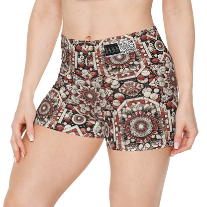 Neo Jomon Sculptural Aesthetics Artisanal Streetwear Women's Shorts - 8404 Design-55