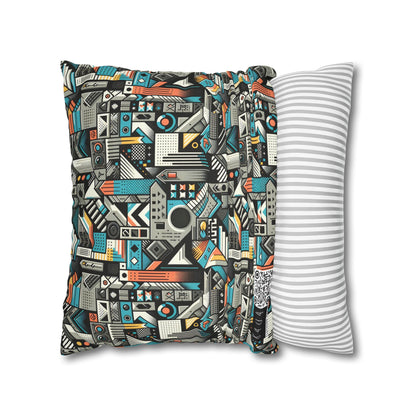 Digital Street Art Urban Street Style Spun Polyester Square Pillowcase - 8404 Design-81