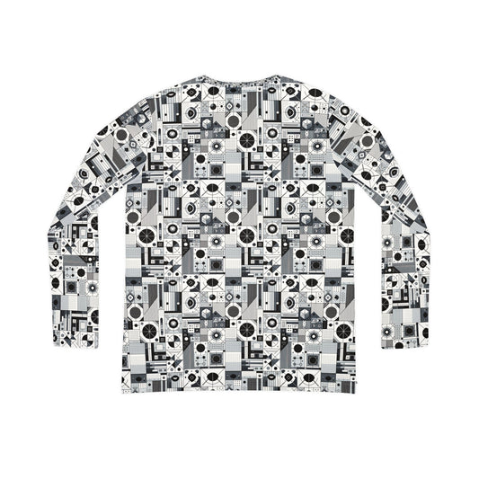 Digital Minimalism Minimalist Tech Women's Long Sleeve V-Neck Shirt - 8404 Design-65