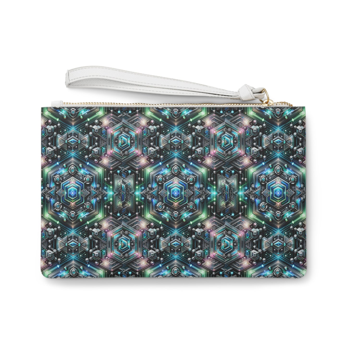 Tech-Infused Futurism Futuristic Tech Clutch Bag - 8404 Design-63