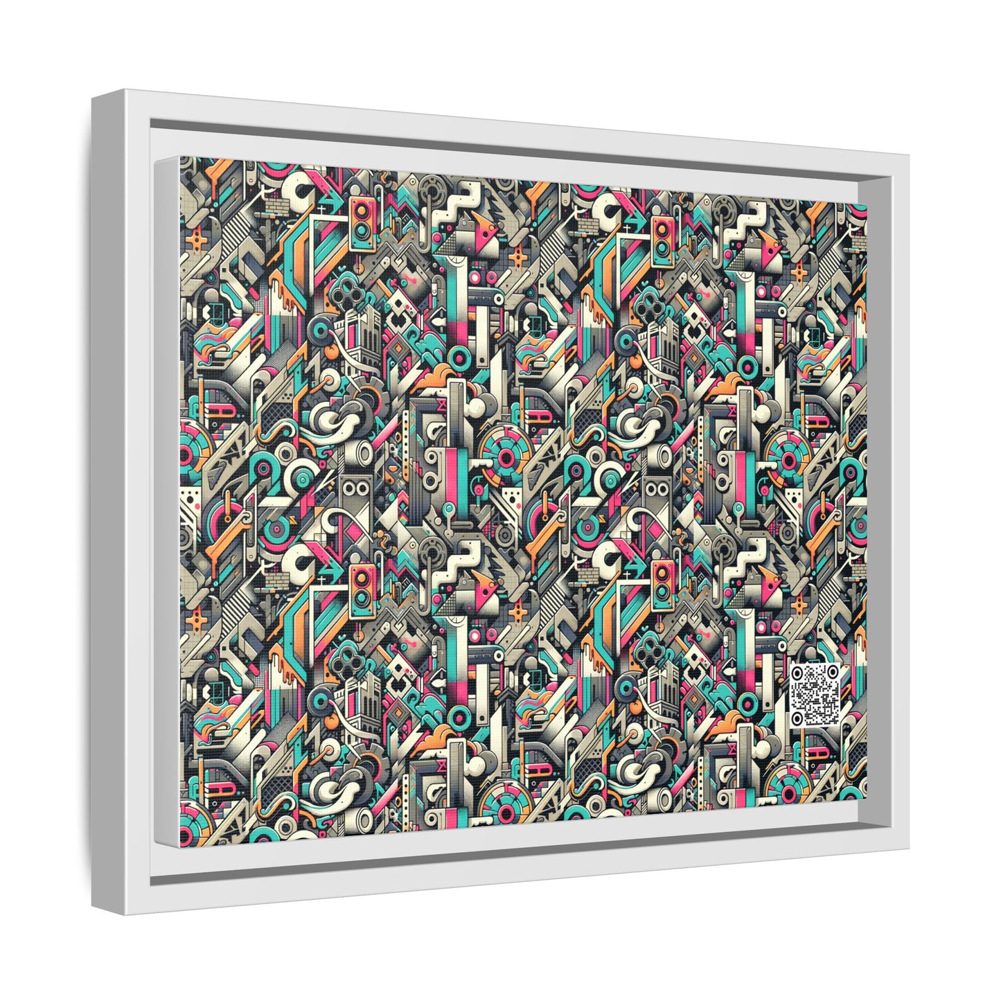 Digital Street Art Urban Street Style Matte Canvas, Framed (multi-color) - 8404 Design-74 A