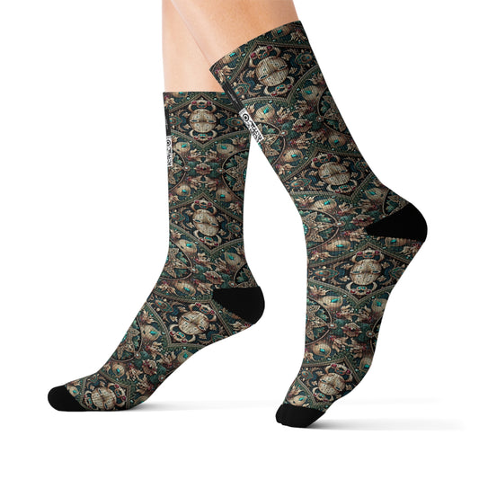 Neo-Dandyism Modern Dandy Streetwear Sublimation Socks - 8404 Design-56
