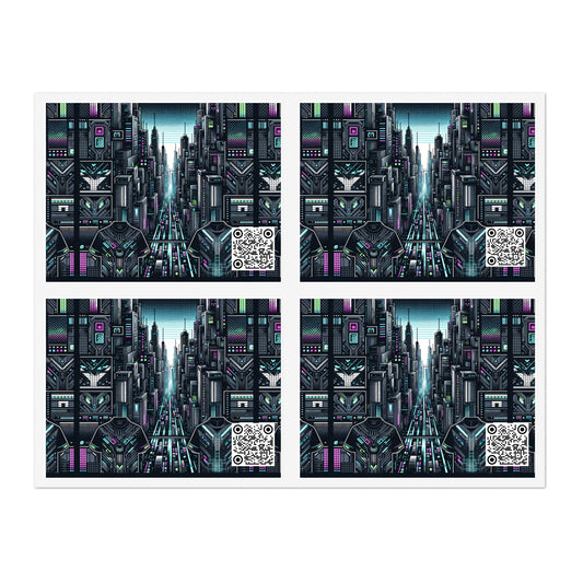 Tech Noir Aesthetics Sleek Tech Streetwear Sticker Sheets - 8404 Design-43