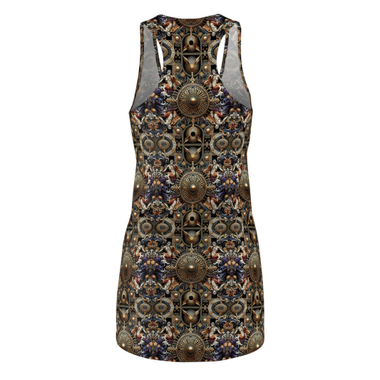 Digital Renaissance Luxurious Streetwear Inspired By Classical Art With a Modern Twist Women's Cut & Sew Racerback Dress - 8404 Design-55