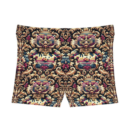 Digital Renaissance Modern Baroque Fusion Women's Shorts - 8404 Design-53