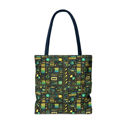 Digital Dystopia Tech Noir Tote Bag - 8404 Design-57