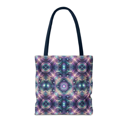 Iridescent Tech Fusion Tech-Forward Streetwear Tote Bag - 8404 Design-61