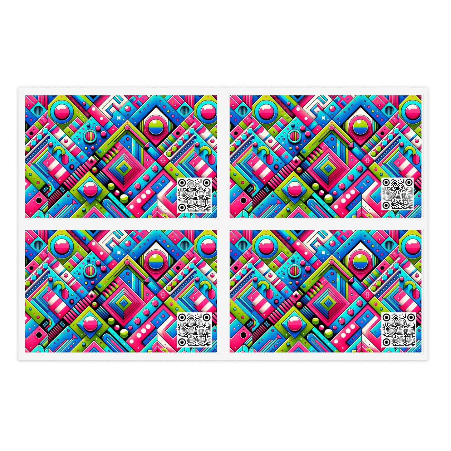 Neon Street Pop Vibrant and Eye-catching Sticker Sheet - 8404 Design-63