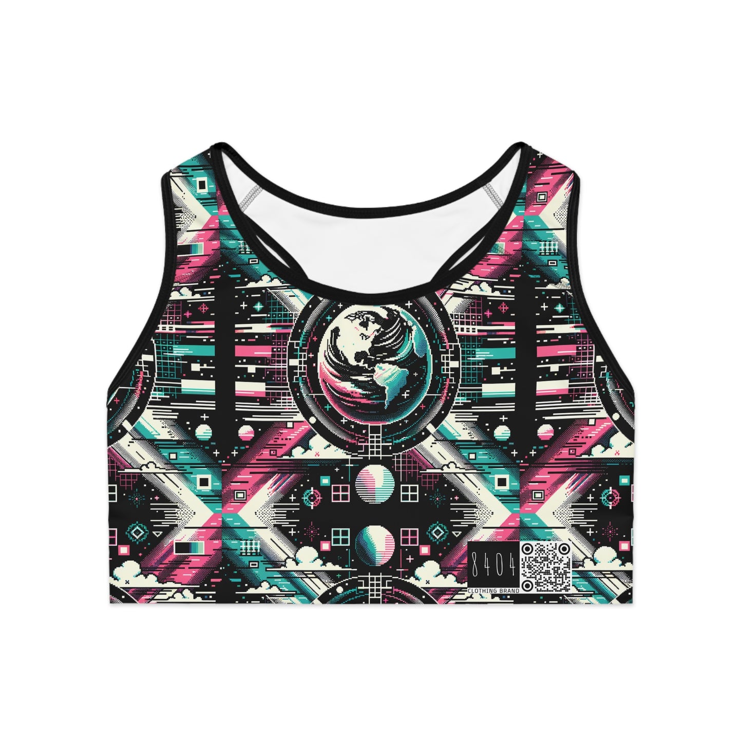 Digital Artistry Digital-native Streetwear Sports Bra - 8404 Design-62