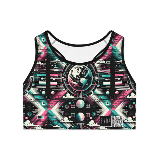 Digital Artistry Digital-native Streetwear Sports Bra - 8404 Design-62