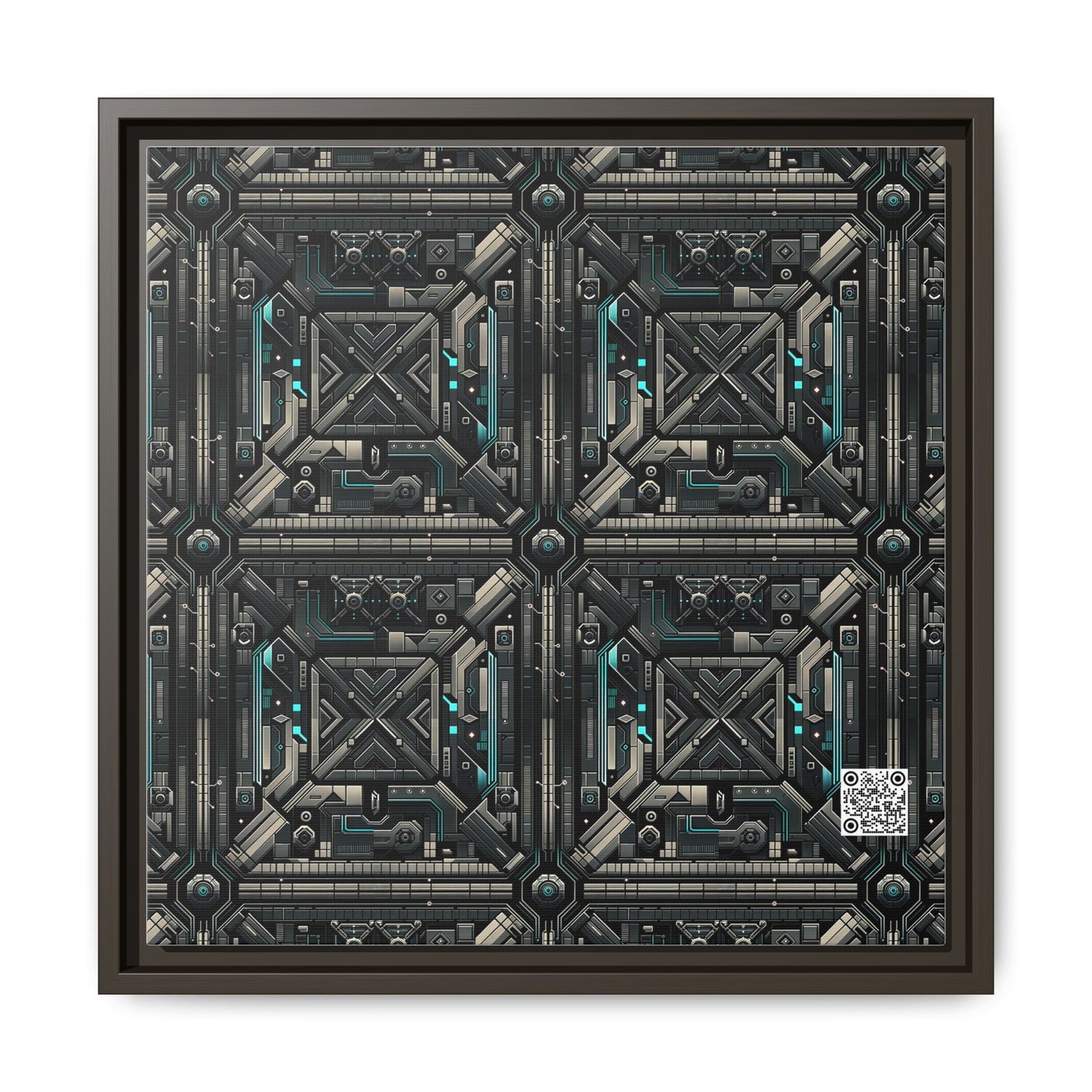 Tech Noir Futuristic Tech Aesthetic with a Dark Twist Matte Canvas, Framed (multi-color) - 8404 Design-59 B
