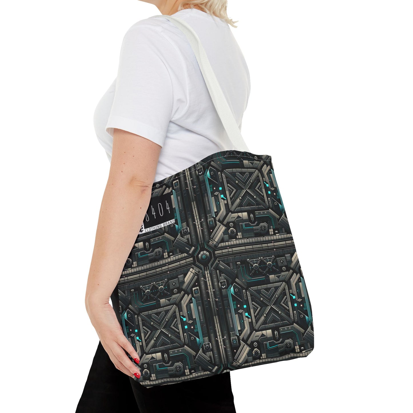 Tech Noir Futuristic Tech Aesthetic with a Dark Twist Tote Bag - 8404 Design-59