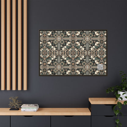 Cyber Garden Party Tech Garden Extravaganza Matte Canvas, Framed (multi-Color) - 8404 Design-66 A