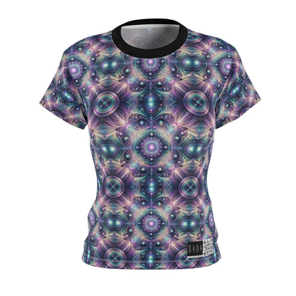 Iridescent Tech Fusion Tech-Forward Streetwear Women's Cut & Sew Tee - 8404 Design-61