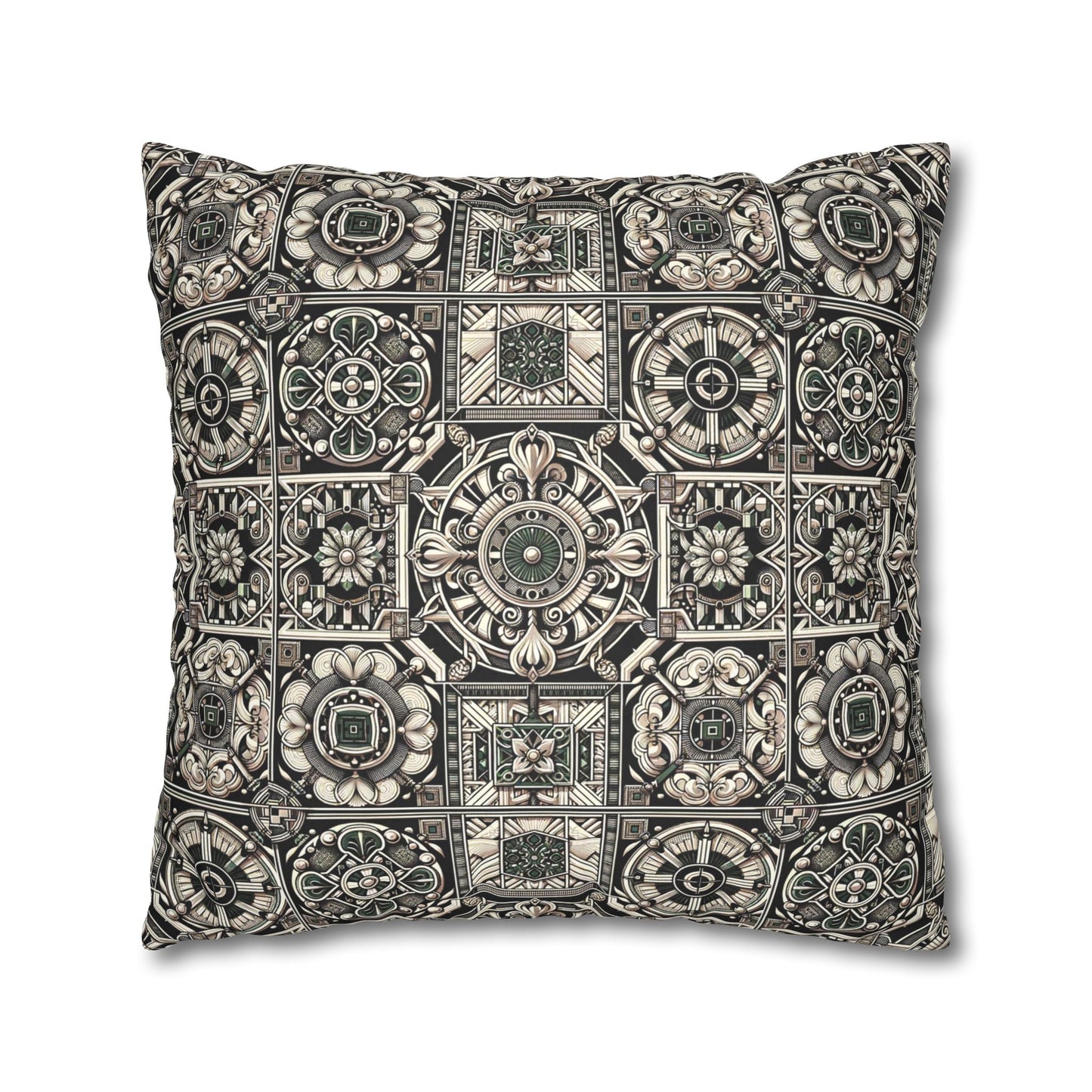 Cyber Garden Party Tech Garden Extravaganza Faux Suede Square Pillowcase - 8404 Design-45