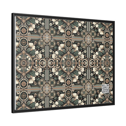Cyber Garden Party Tech Garden Extravaganza Matte Canvas, Framed (multi-Color) - 8404 Design-66 A