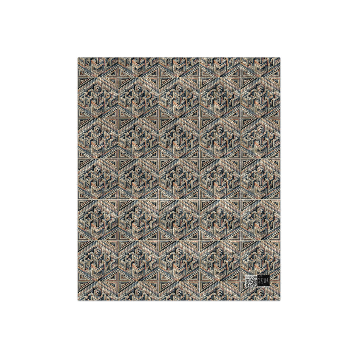 Tech Illusion Graphics Futuristic Artistry Crushed Velvet Blanket - 8404 Design-52