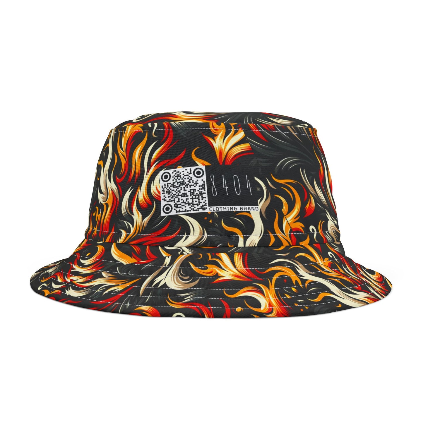 Fire & Flames Bold Streetwear Statement Bucket Hat - 8404 Design-55