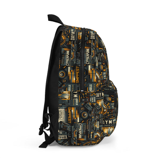 Digital Punk Futuristic Grunge Backpack - 8404 Design-42