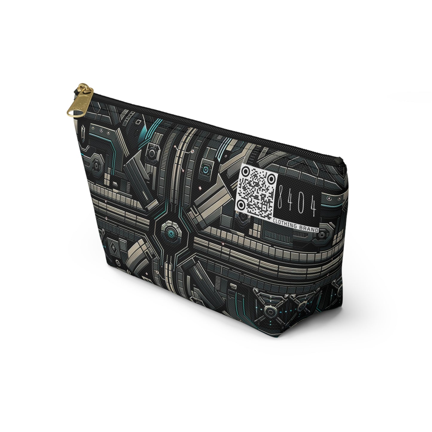 Tech Noir Futuristic Tech Aesthetic with a Dark Twist Accessory Pouch W T-bottom - 8404 Design-59