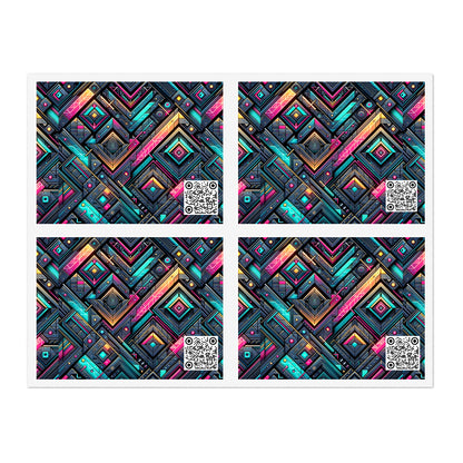 Tech-Inspired Graphics Cyberpunk Cool Sticker Sheets - 8404 Design-67