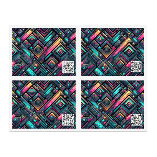 Tech-Inspired Graphics Cyberpunk Cool Sticker Sheets - 8404 Design-67