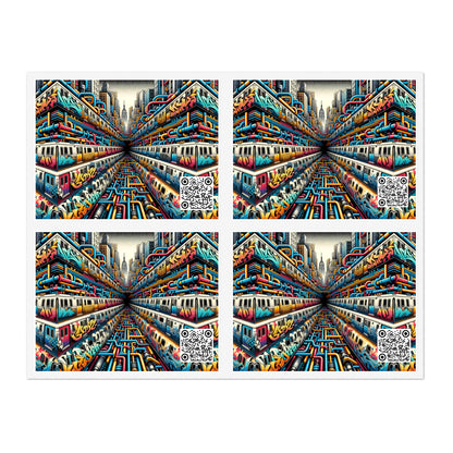 Retro Graffiti Revival Retro Urban Street Art Sticker Sheets - 8404 Design-41