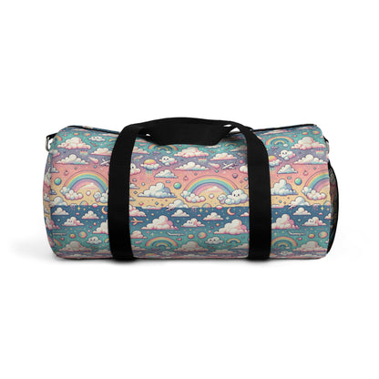 Digital Dreamland Whimsical and Nostalgic Streetwear With a Digital Twist Duffel Bag - 8404 Design-58