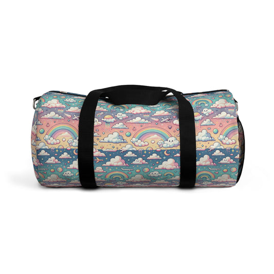 Digital Dreamland Whimsical and Nostalgic Streetwear With a Digital Twist Duffel Bag - 8404 Design-58