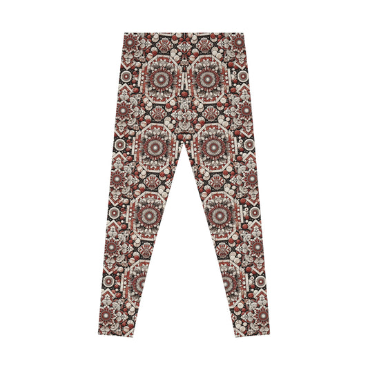 Neo Jomon Sculptural Aesthetics Artisanal Streetwear Stretch Leggings - 8404 Design-55