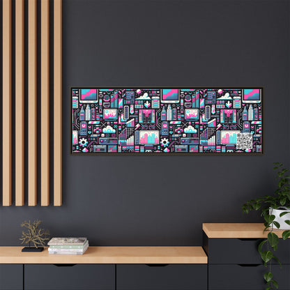 Digital Rebellion Youthful Streetwear with a Rebellious Digital Twist Matte Canvas, Framed (multi-color) - 8404 Design-71 B