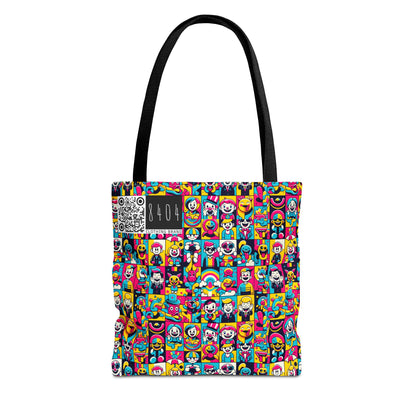 Neon Pop Playful Pop Culture Mashup Tote Bag - 8404 Design-60