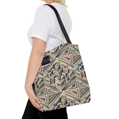 Tech Illusion Graphics Futuristic Artistry Tote Bag - 8404 Design-52
