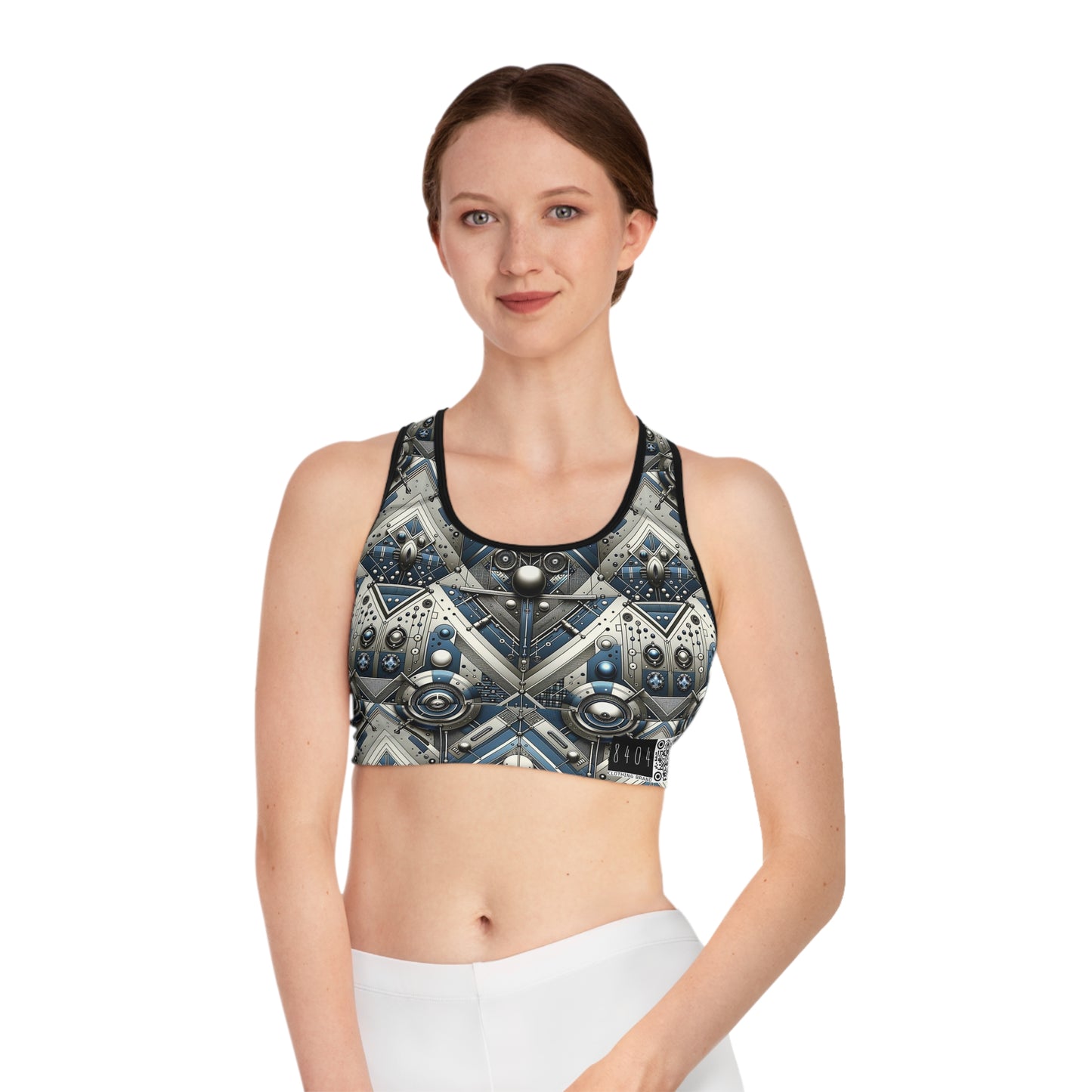 Tech Utility Fusion Tech-Forward Utility With a Futuristic Edge Sports Bra - 8404 Design-63