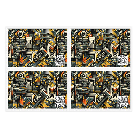Digital Punk Futuristic Grunge Sticker Sheets - 8404 Design-49