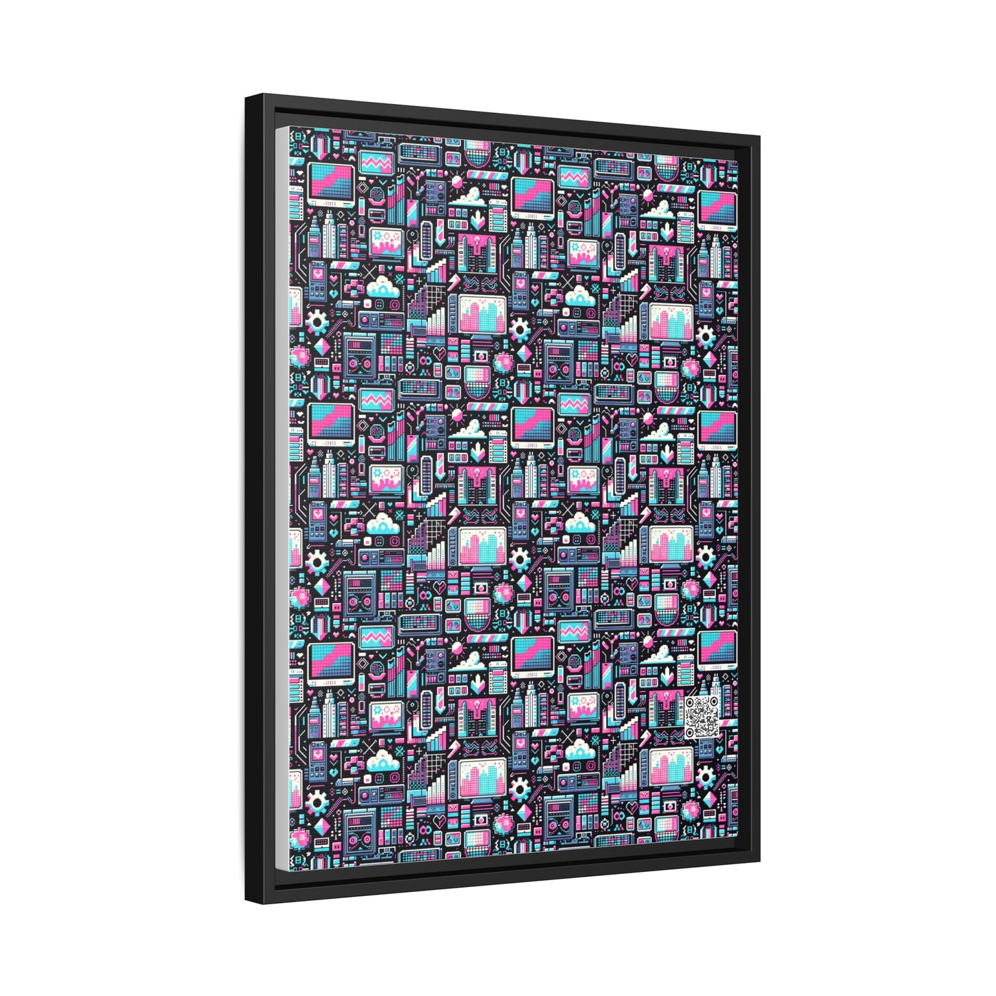 Digital Rebellion Youthful Streetwear with a Rebellious Digital Twist Matte Canvas, Framed (multi-color) - 8404 Design-71 A