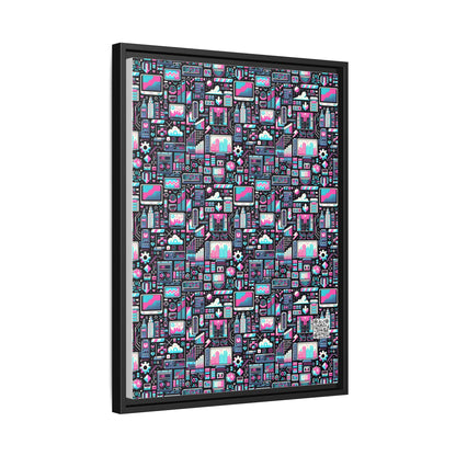 Digital Rebellion Youthful Streetwear with a Rebellious Digital Twist Matte Canvas, Framed (multi-color) - 8404 Design-71 A